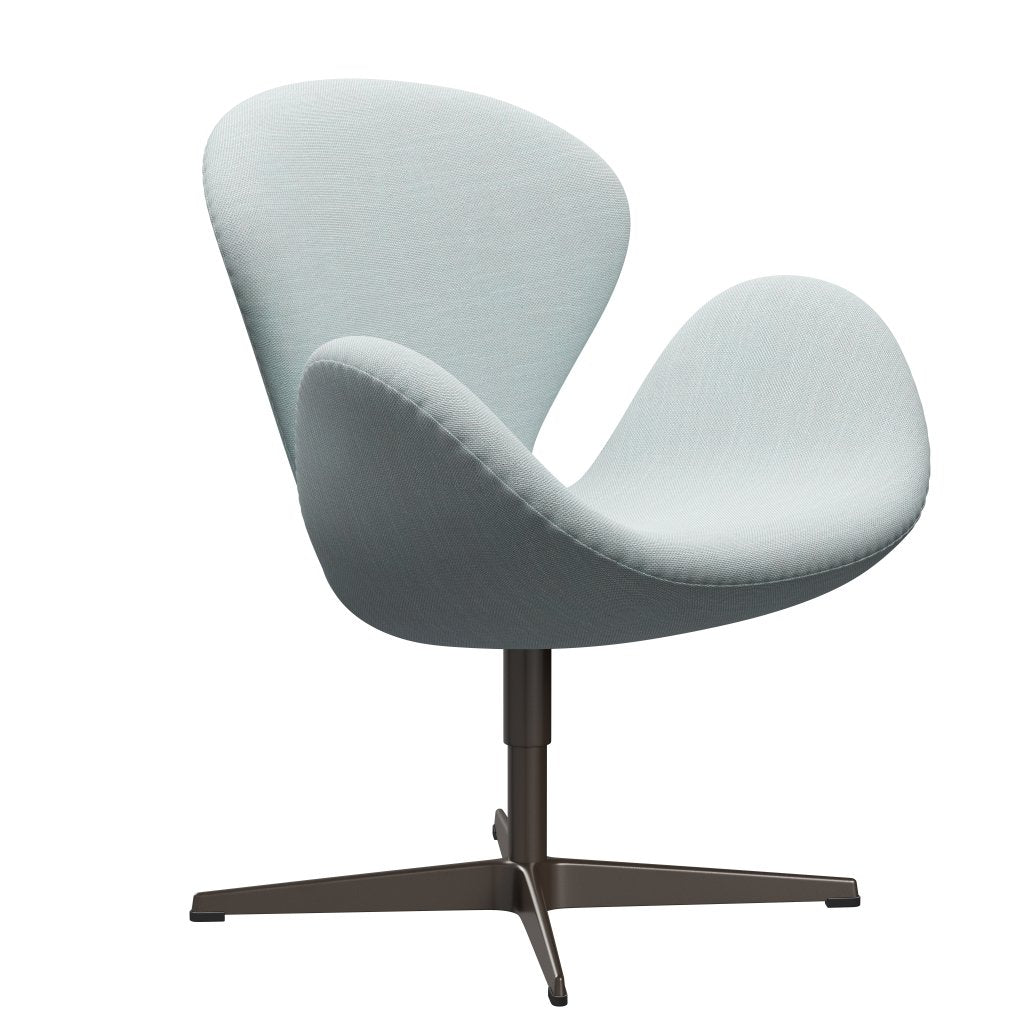 Lounge židle Fritz Hansen Swan, Brown Bronze/Sunniva White/Light Blue