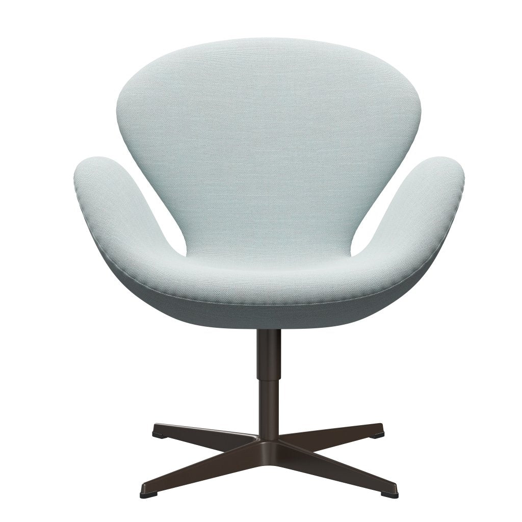 Lounge židle Fritz Hansen Swan, Brown Bronze/Sunniva White/Light Blue