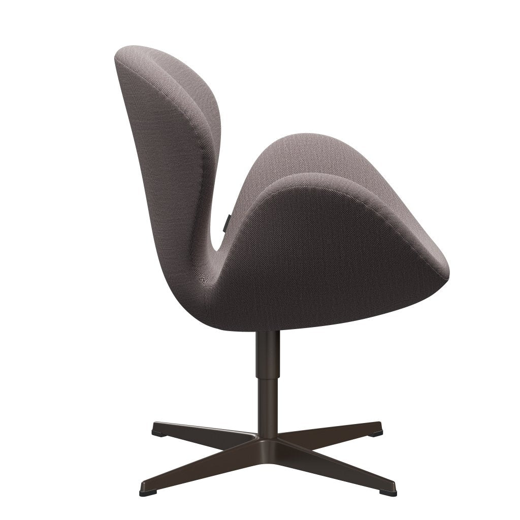 Lounge židle Fritz Hansen Swan, Brown Bronze/Sunniva White/Violet