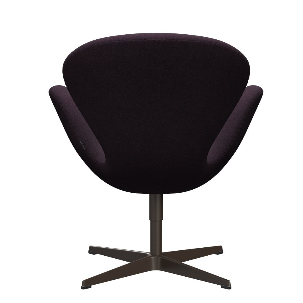 Fritz Hansen Swan Lounge Chair, Brown Bronz/Tonus Aubergine