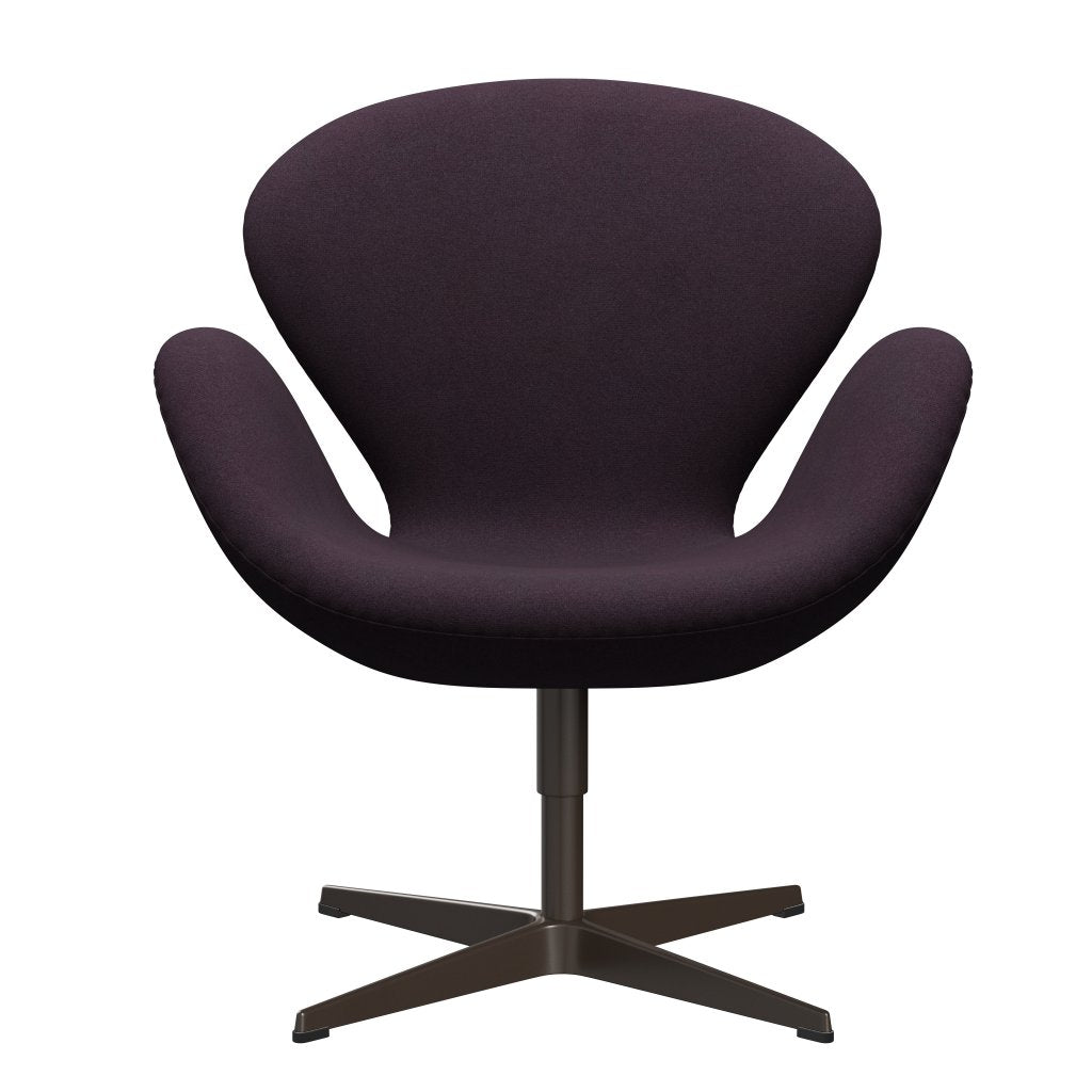 Fritz Hansen Swan Lounge Chair, Brown Bronz/Tonus Aubergine