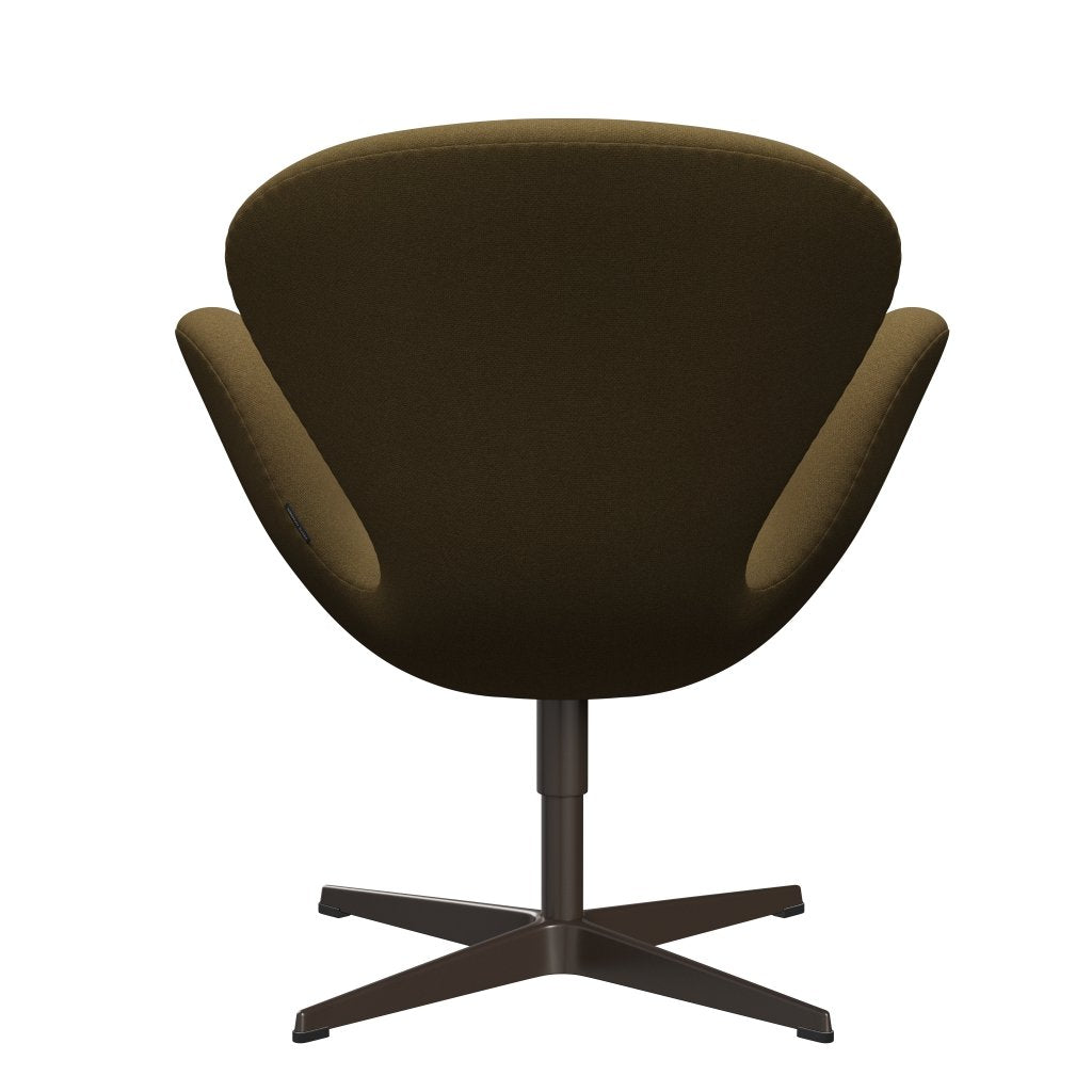 Fritz Hansen Swan Lounge Chair, Brown Bronz/Tonus Khaki Green