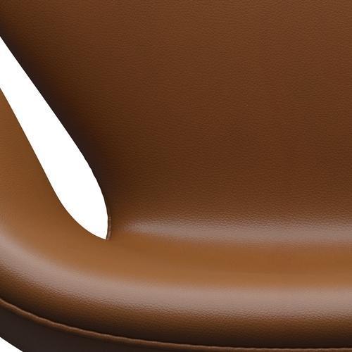 Fritz Hansen Swan Lounge Chair, satén kartáčovaný hliník/aura ořech