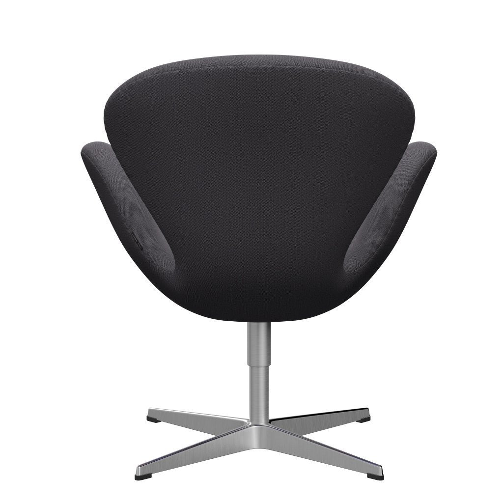 Fritz Hansen Swan Lounge Chair, Satin Brushed Aluminium/Capture Dark Grey