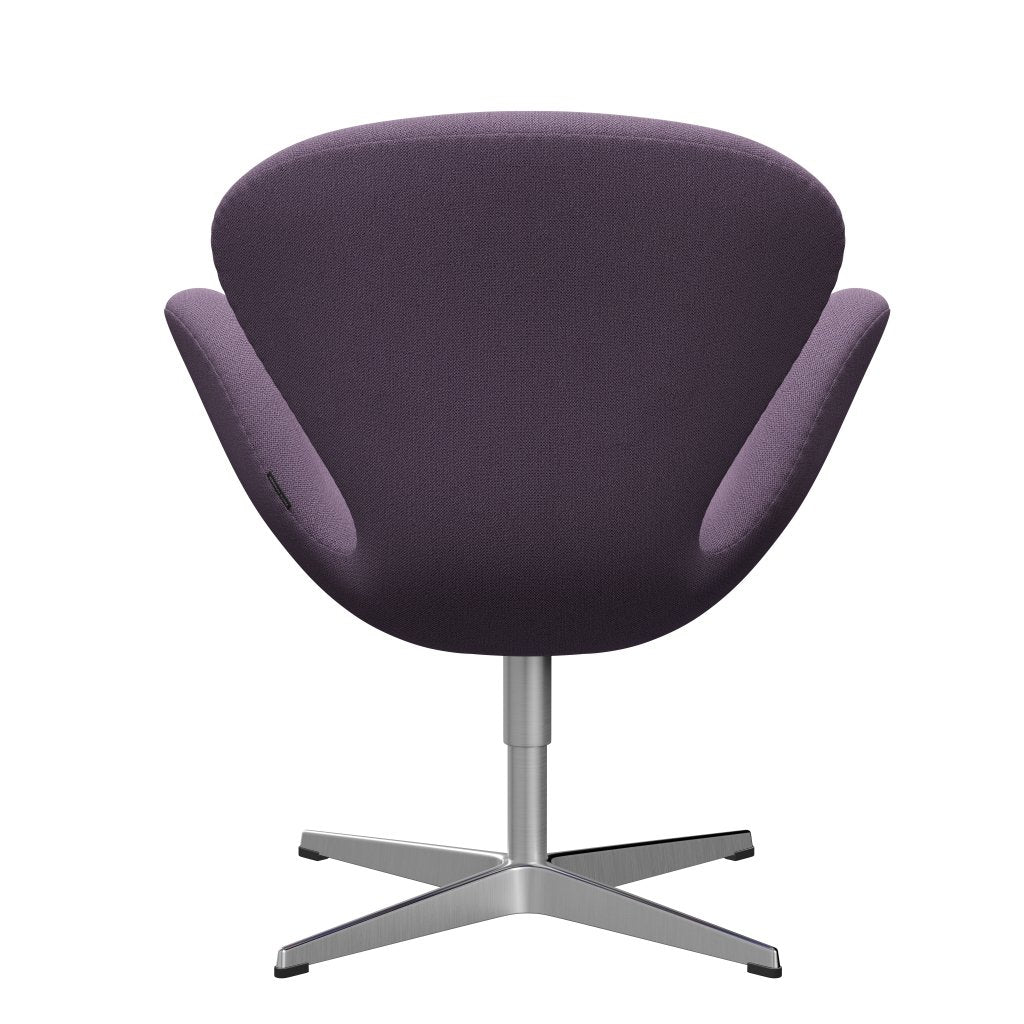 Fritz Hansen Swan Lounge Chair, satén kartáčovaný hliník/zachycení světla Violet