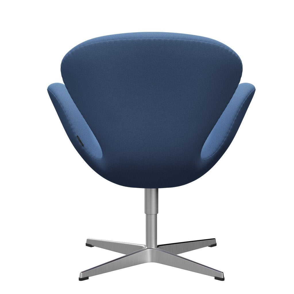 Fritz Hansen Swan Lounge Chair, satén kartáčovaný hliník/zachycení Instant Blue