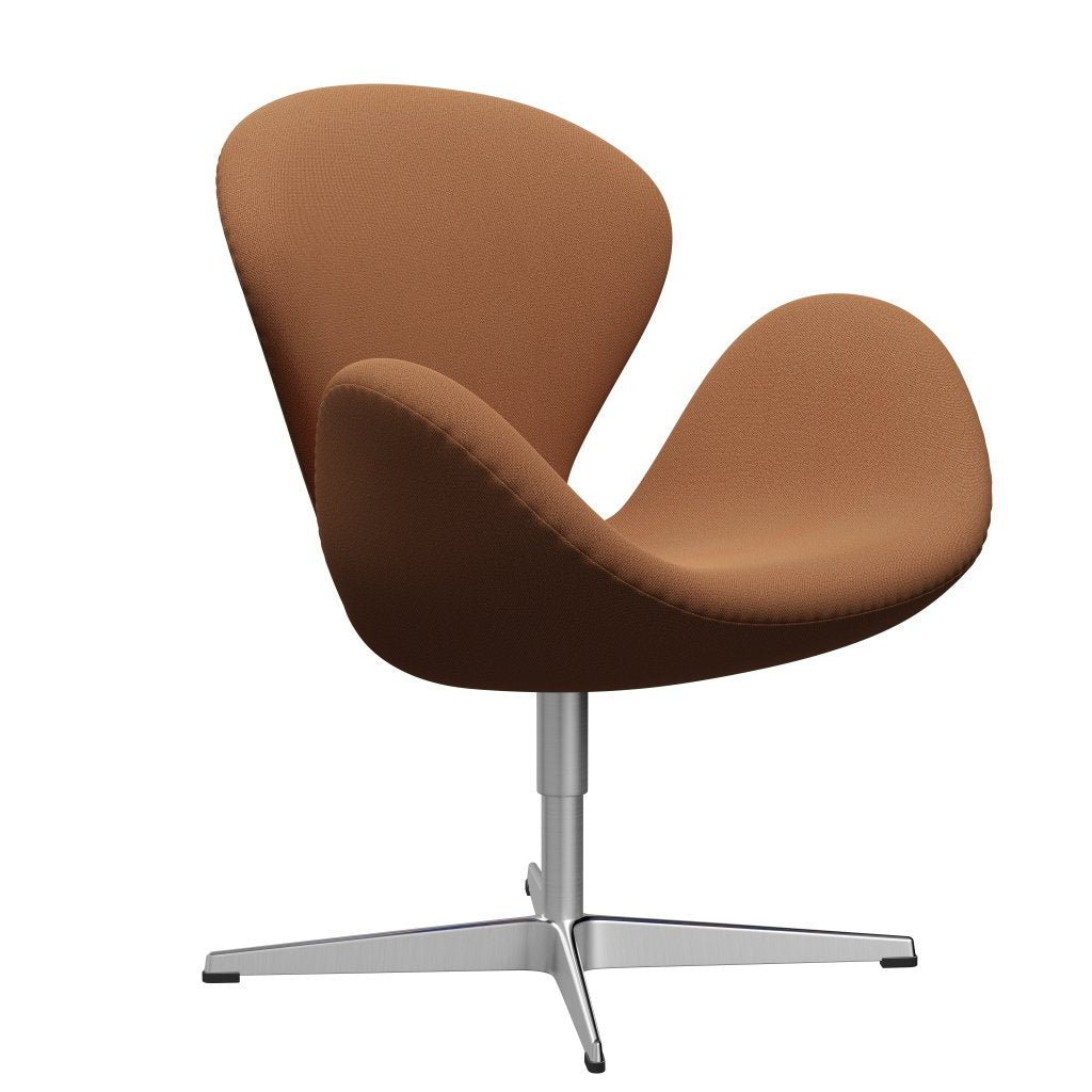 Fritz Hansen Swan Lounge Chair, Satin Brushed Aluminium/Capture Copper