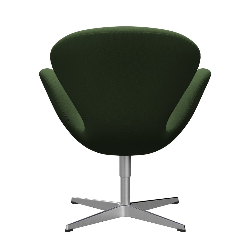 Fritz Hansen Swan Lounge Chair, satén kartáčovaný hliník/Capture Moss Green