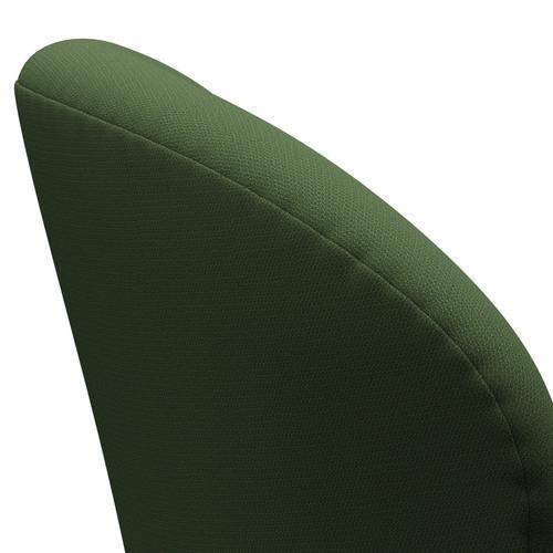 Fritz Hansen Swan Lounge Chair, Satin Brushed Aluminium/Capture Moss Green