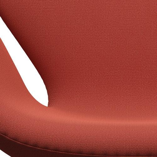 Fritz Hansen Swan Lounge Chair, satén kartáčovaný hliník/Capture Orange Dark