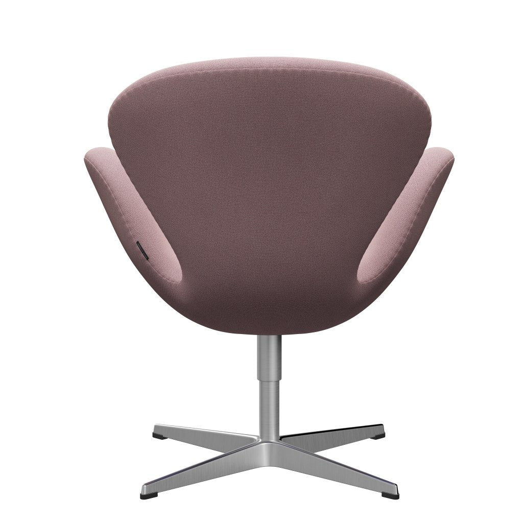 Fritz Hansen Swan Lounge Chair, Satin Brushed Aluminium/Capture Pink