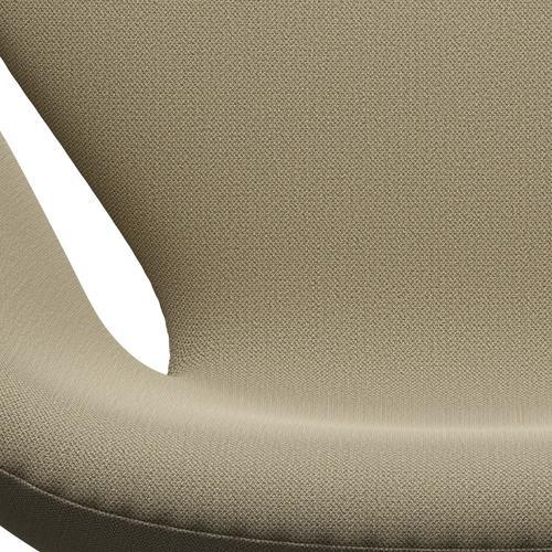 Fritz Hansen Swan Lounge Chair, Satin Brushed Aluminium/Capture Sand Colours