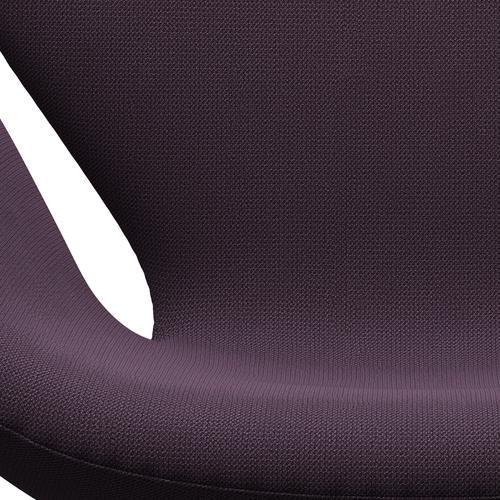 Fritz Hansen Swan Lounge Chair, satén kartáčovaný hliník/zachycení fialové tmy