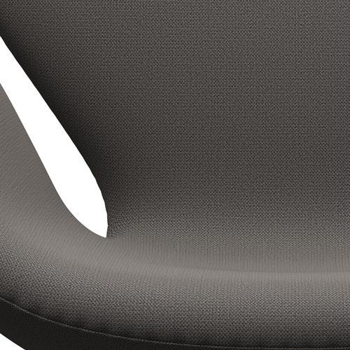 Fritz Hansen Swan Lounge Chair, satén kartáčovaný hliník/zachycení teplé tmavé šedé