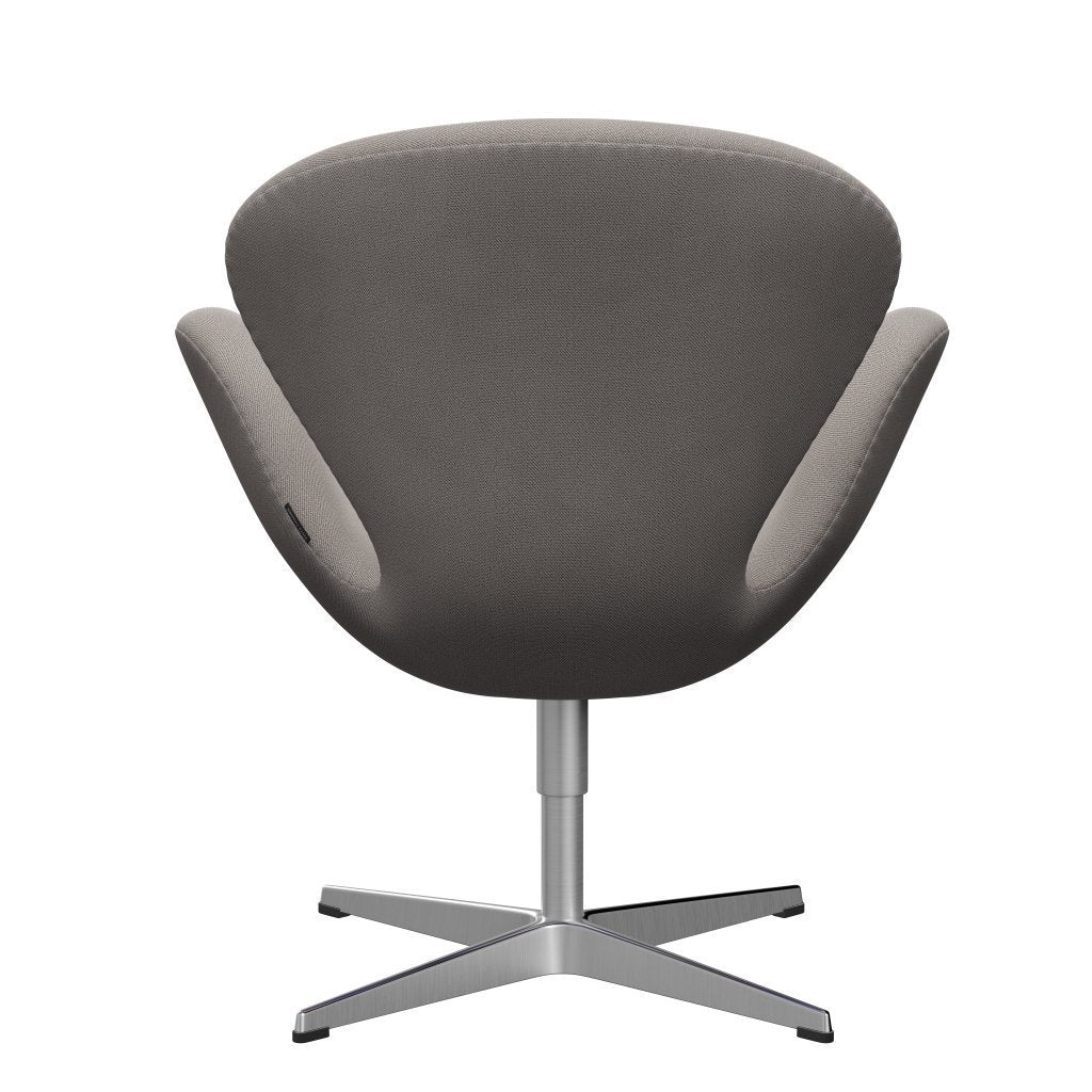 Fritz Hansen Swan Lounge Chair, satén kartáčovaný hliník/zachycení teplé šedé světlo