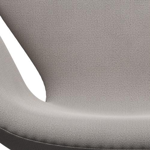 Fritz Hansen Swan Lounge Chair, Satin Brushed Aluminium/Capture Warm Grey Light