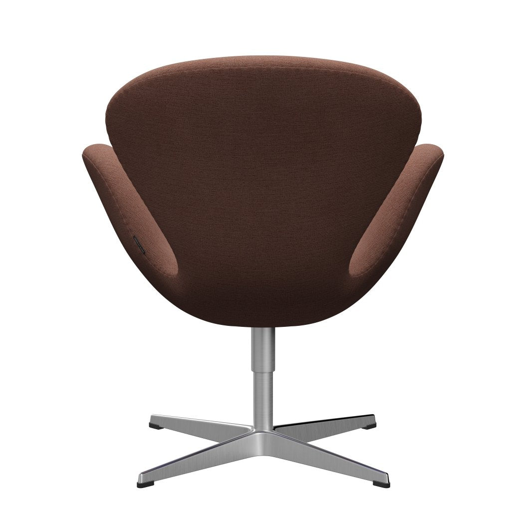 Fritz Hansen Swan Lounge Chair, satén kartáčovaný hliník/Christianshavn Beige/Orange