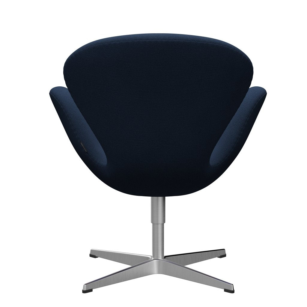 Fritz Hansen Swan Lounge Chair, satén kartáčovaný hliník/Christianshavn Blue