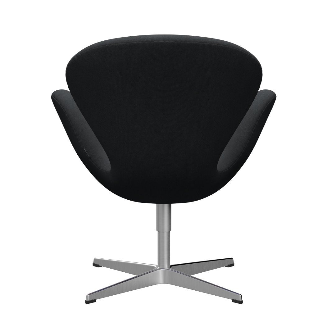 Fritz Hansen Swan Lounge Chair, satén kartáčovaný hliník/Christianshavn Dark Grey