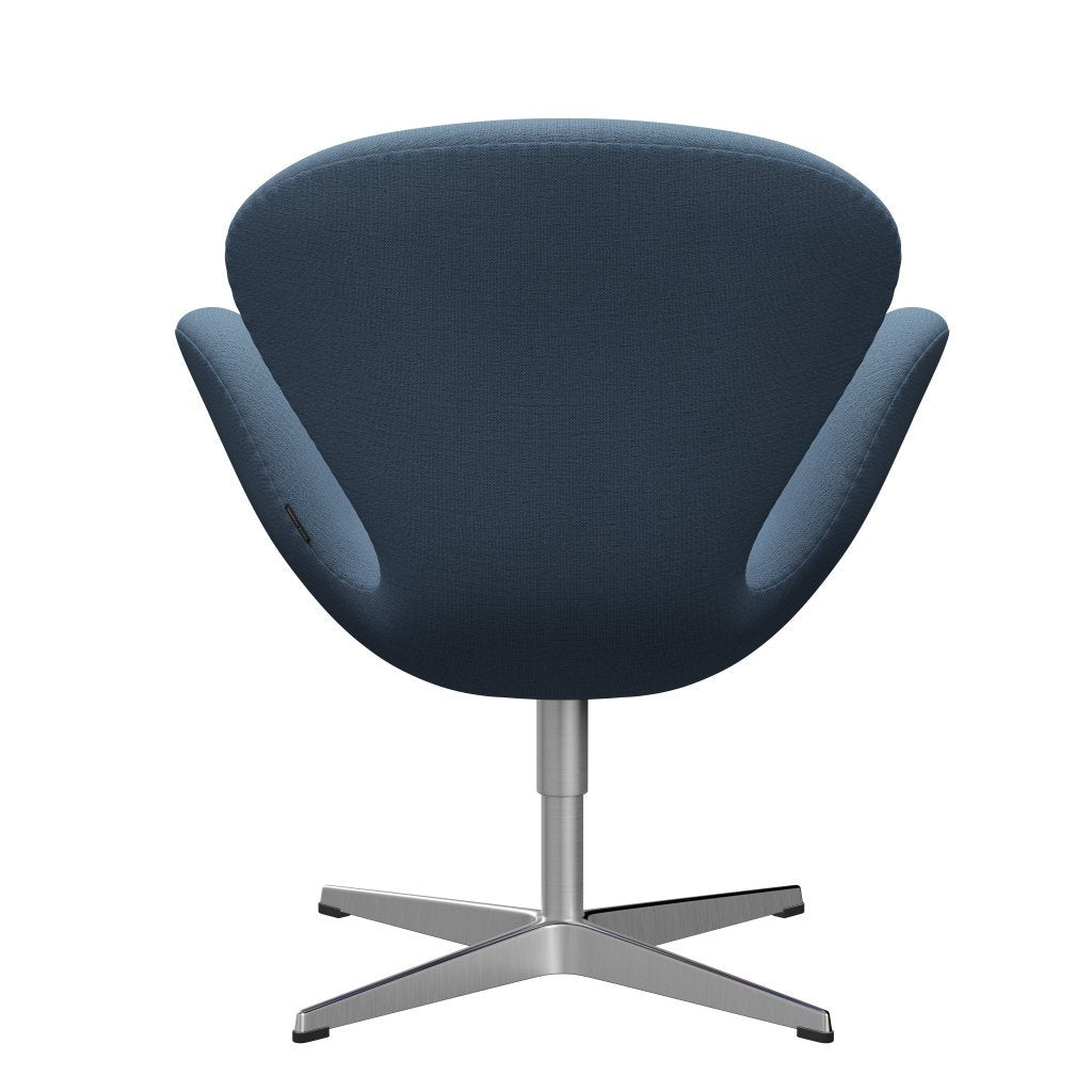 Fritz Hansen Swan Lounge Chair, satén kartáčovaný hliník/Christianshavn Light Blue