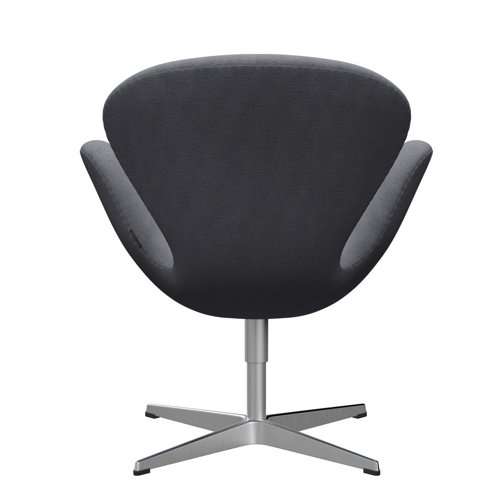 Fritz Hansen Swan Lounge Chair, Satin Brushed Aluminium/Christianshavn Light Grey