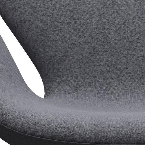 Fritz Hansen Swan Lounge Chair, satén kartáčovaný hliník/Christianshavn světle šedá