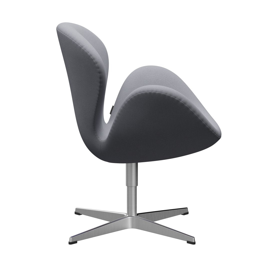 Fritz Hansen Swan Lounge Chair, satén kartáčovaný hliník/Christianshavn Light Grey Plain