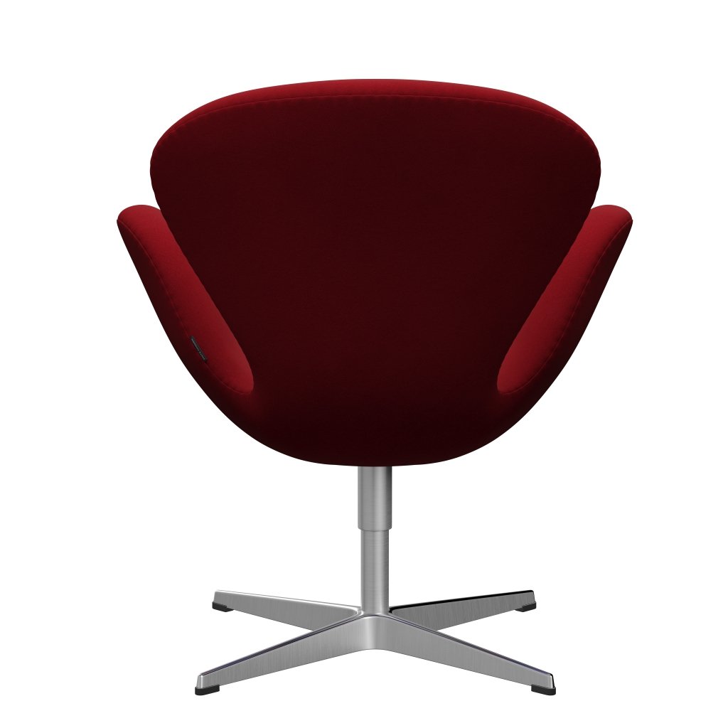 Fritz Hansen Swan Lounge Chair, Satin Brushed Aluminium/Comfort Bordeaux