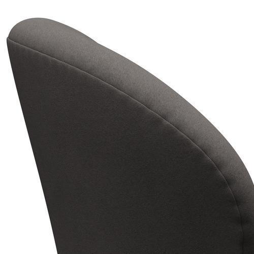 Fritz Hansen Swan Lounge Chair, satén kartáčovaný hliník/pohodlí tmavě šedá (60008)