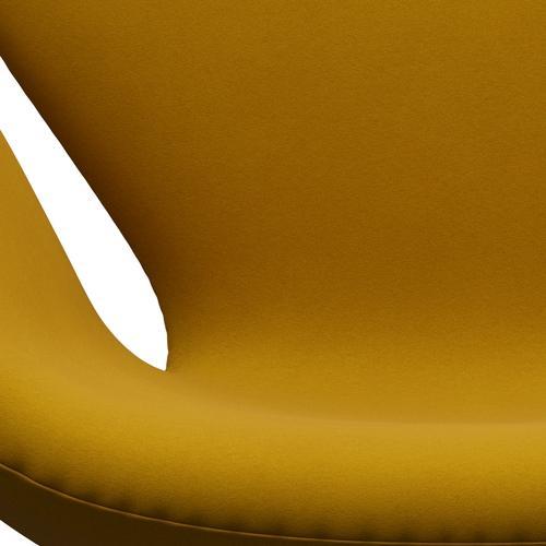 Fritz Hansen Swan Lounge Chair, Satin Brushed Aluminium/Comfort Yellow (62004)