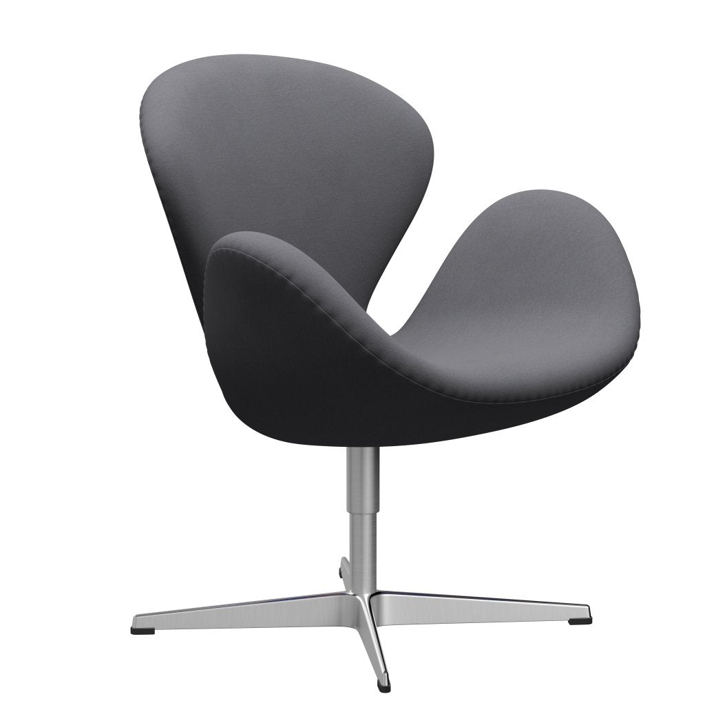 Fritz Hansen Swan Lounge Chair, satén kartáčovaný hliník/pohodlí šedá (01012)