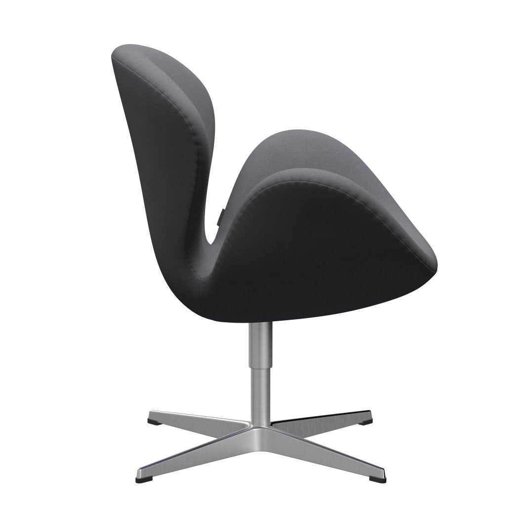 Fritz Hansen Swan Lounge Chair, satén kartáčovaný hliník/pohodlí šedá (01012)