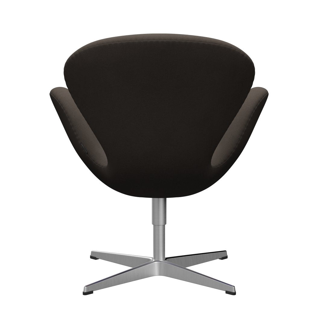 Fritz Hansen Swan Lounge Chair, saténový kartáčovaný hliník/pohodlí šedá (61014)