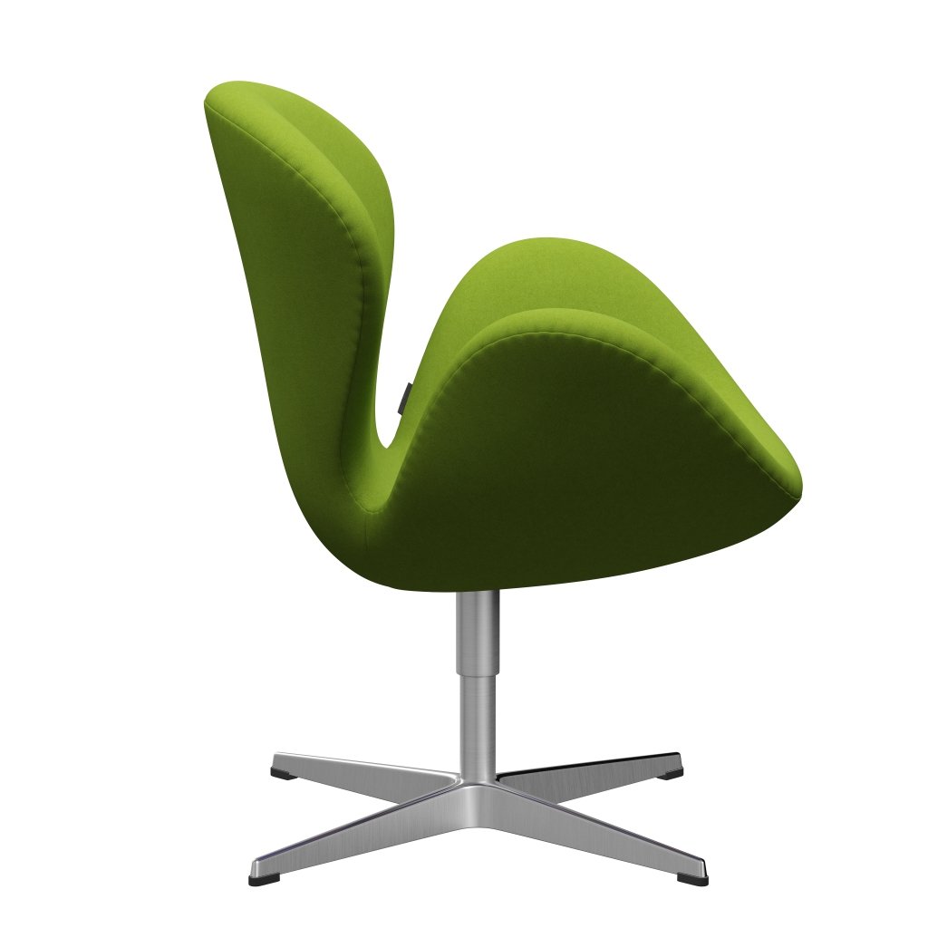 Fritz Hansen Swan Lounge Chair, saténová kartáčovaná hliník/Comfort Green (68011)