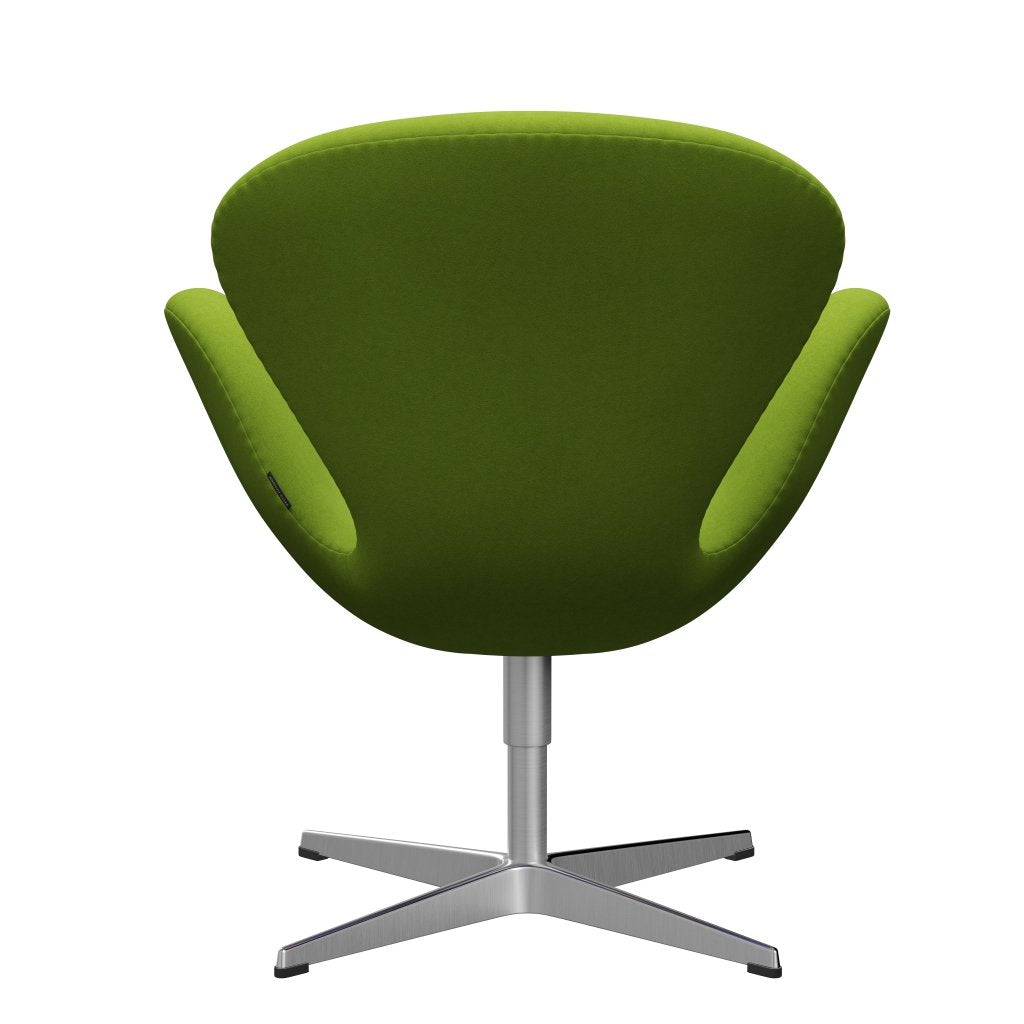 Fritz Hansen Swan Lounge Chair, saténová kartáčovaná hliník/Comfort Green (68011)