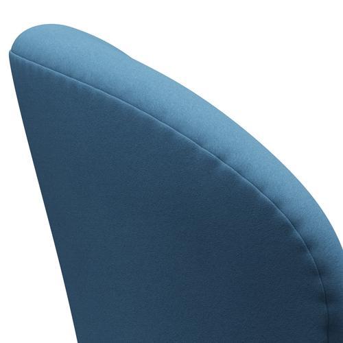 Fritz Hansen Swan Lounge Chair, Satin Brushed Aluminium/Comfort Light Blue (01124)