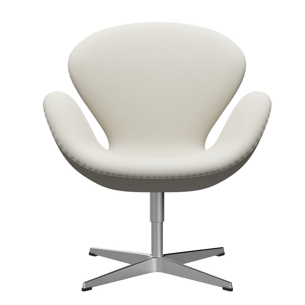 Fritz Hansen Swan Lounge Chair, satén kartáčovaný hliník/pohodlí světle šedá