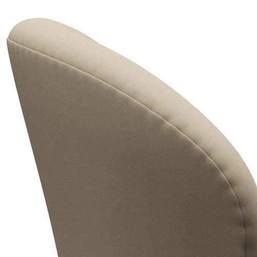 Fritz Hansen Swan Lounge Chair, saténové kartáčované hliníkové/komfortní písečné světlo (61002)