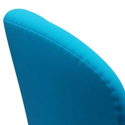 Fritz Hansen Swan Lounge Chair, Satin Brushed Aluminium/Comfort Turquoise (67001)