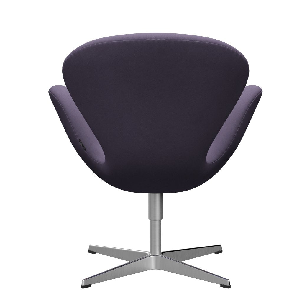 Fritz Hansen Swan Lounge Chair, Satin Brushed Aluminium/Comfort Violet