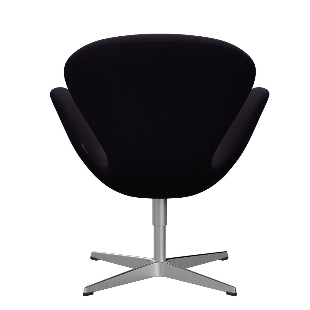 Fritz Hansen Swan Lounge Chair, satén kartáčovaný hliník/pohodlí fialové červené