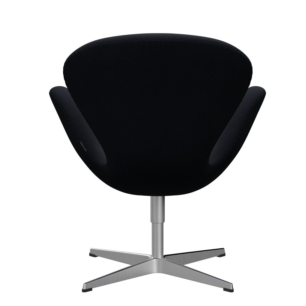 Fritz Hansen Swan Lounge Chair, satén kartáčovaný hliník/diablo tmavě modrá