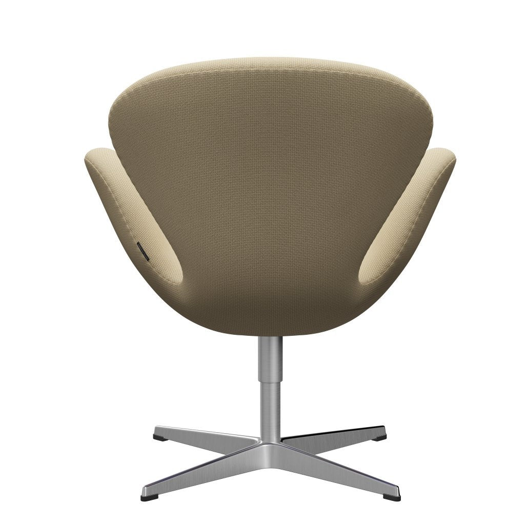 Fritz Hansen Swan Lounge Chair, satén kartáčovaný hliník/Diablo Ivory