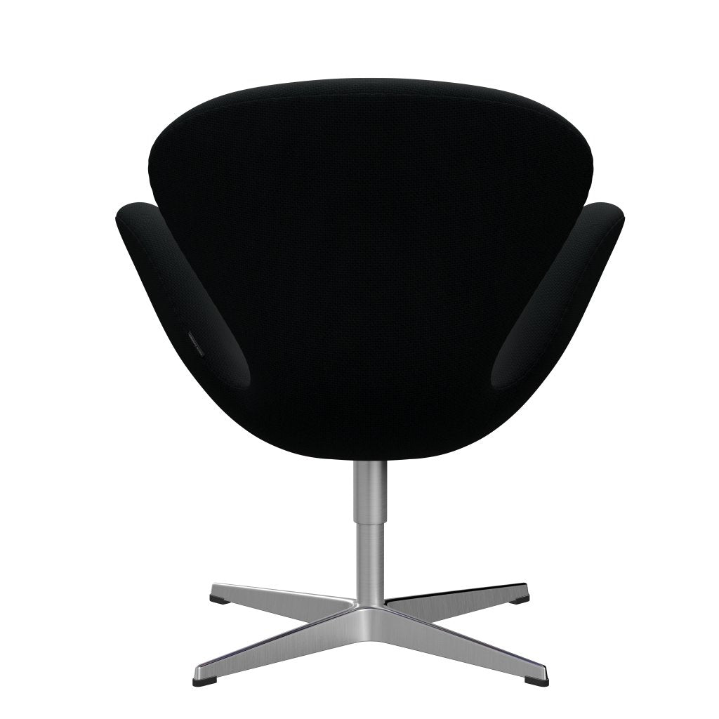 Fritz Hansen Swan Lounge Chair, satén kartáčovaný hliník/Diablo Black