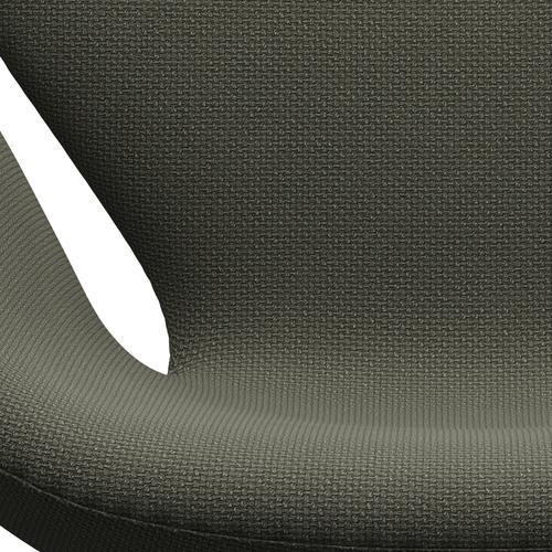 Fritz Hansen Swan Lounge Chair, satén kartáčovaný hliník/diablo teplá šedá