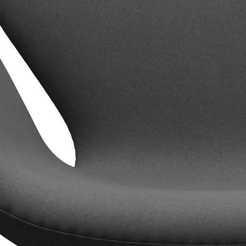 Fritz Hansen Swan Lounge Chair, satén kartáčovaný hliník/divina tmavě šedá