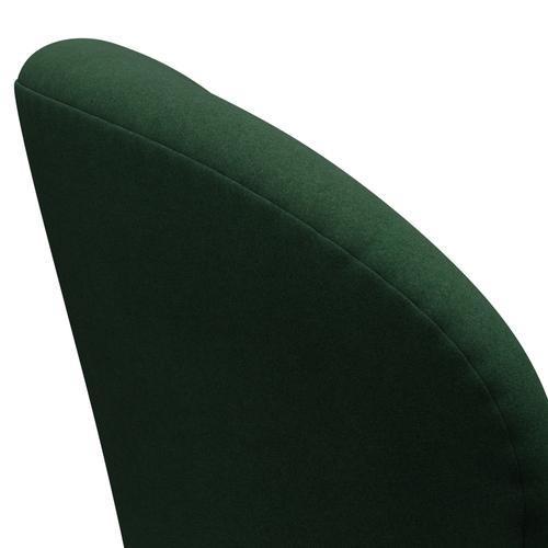 Fritz Hansen Swan Lounge Chair, saténová kartáčovaná hliník/Divina Dark Green (876)