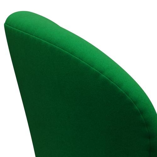 Fritz Hansen Swan Lounge Chair, saténová kartáčovaná hliník/Divina Grass Green