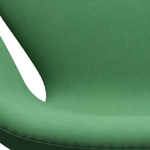 Fritz Hansen Swan Lounge Chair, satén kartáčovaný hliník/Divina Green