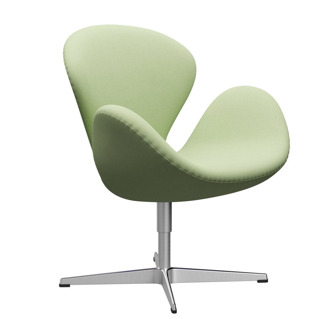 Fritz Hansen Swan Lounge Chair, satén kartáčovaný hliník/divina světle žlutá